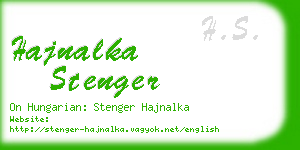 hajnalka stenger business card